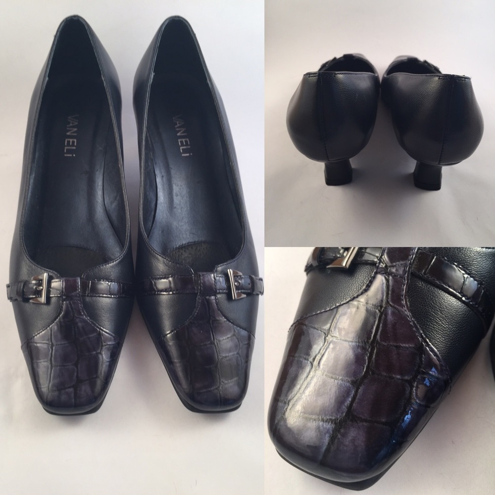 Vaneli dark blue 2” heel, dress shoes